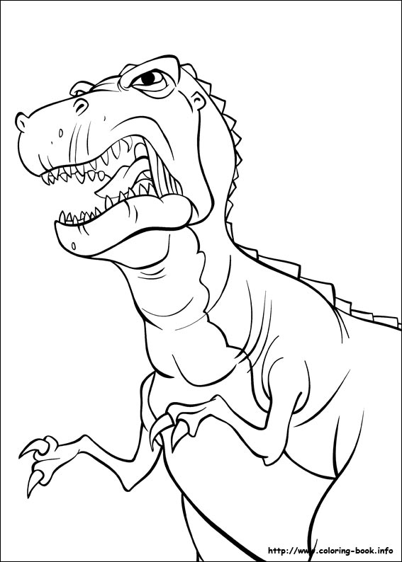 Plansa de colorat cu Dinozauri 114 18